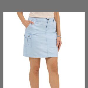 New Lee Women's Ultra Lux Comfort with Flex-to-Go Cargo Skort, Shy Blue, 10